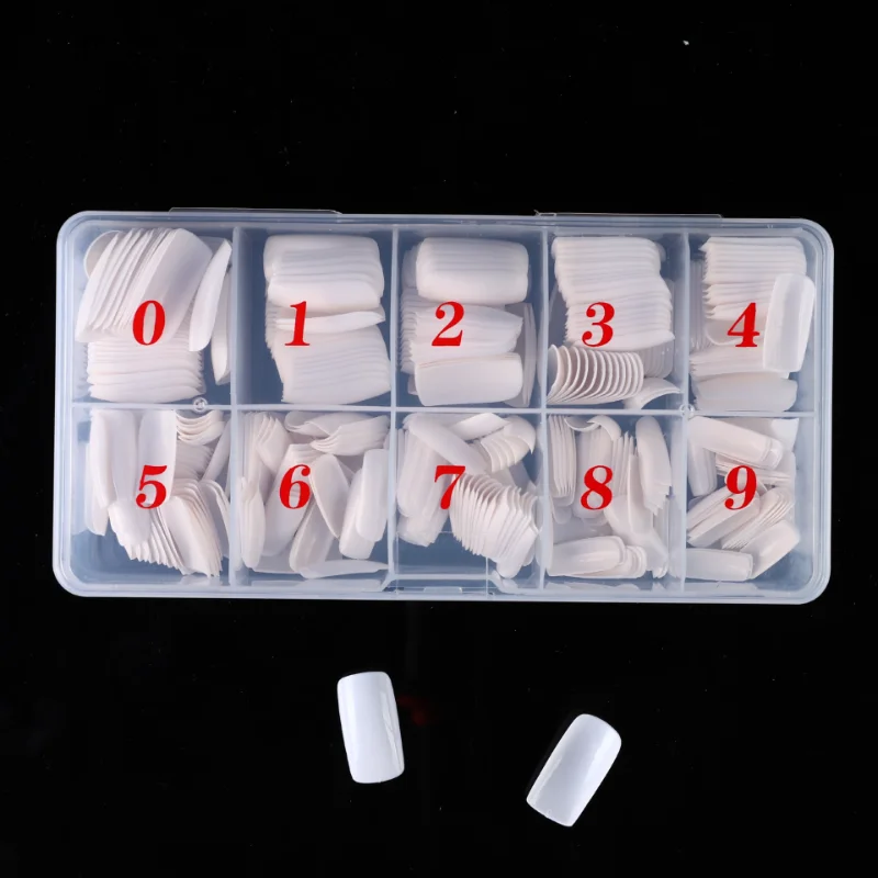 finished nail full cover false nail tips Manicure 500 Pieces Box Armor Piece French Manicure