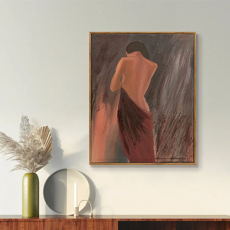 Art Work with Frame Sexy Women Pictures for Living Room Wall Decoration Nude Paintings