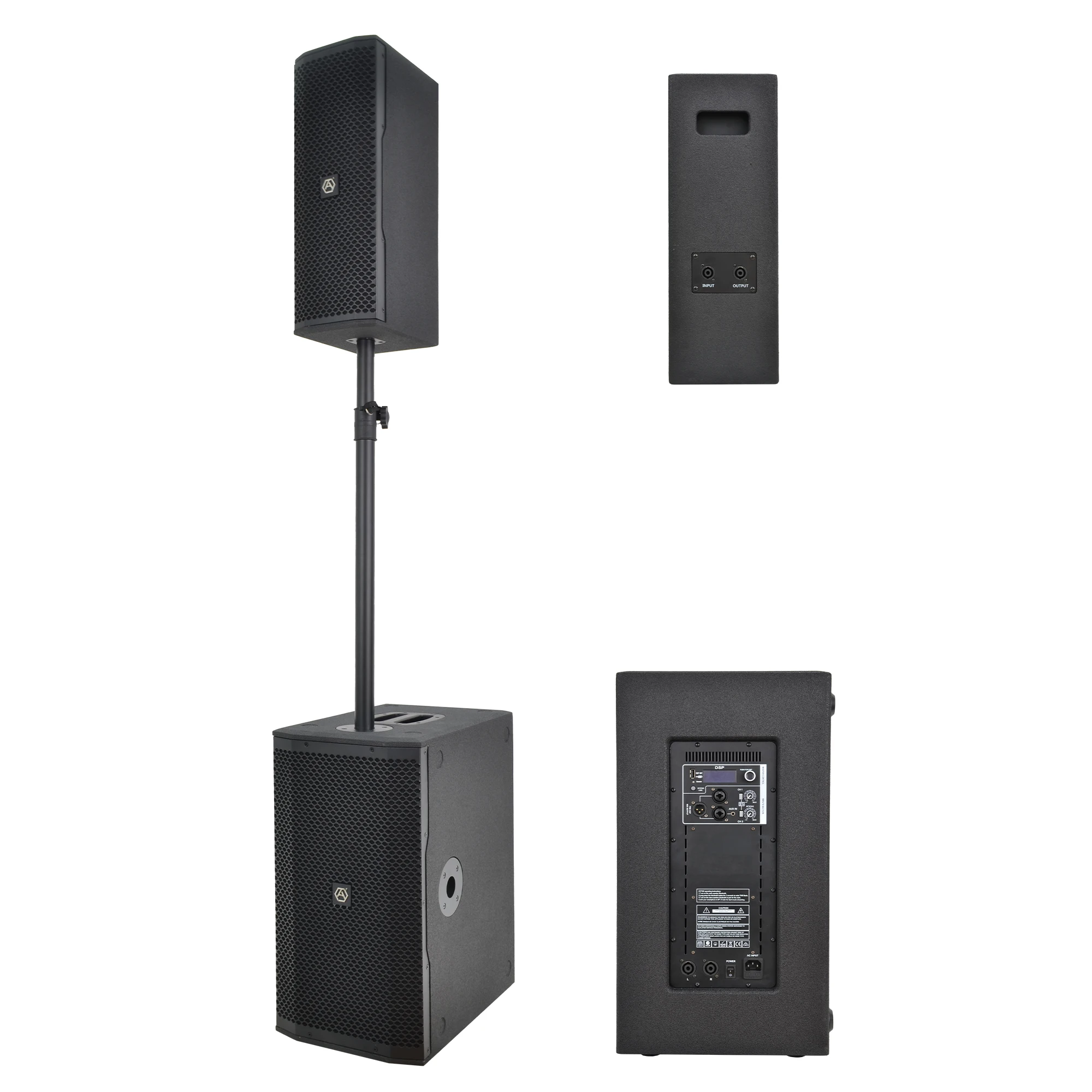 Точность Pro Audio AC46 10 дюймов профессиональная Колонка для колонки наружный Колонный динамик с усилителем класса D