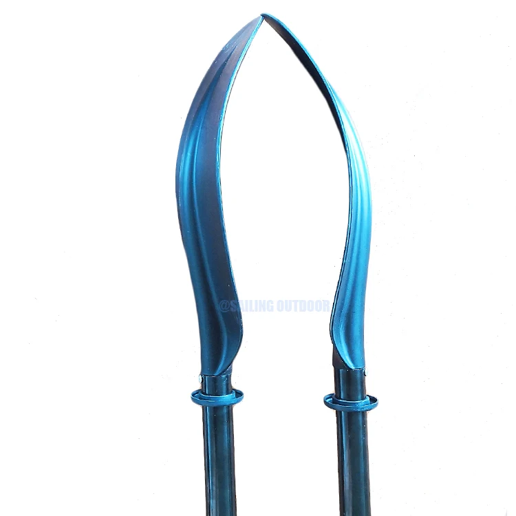Wholesale Kayak Curve Blade Core Pulling 2 Pieces Paddle Adjustable Outdoor Rafting Canoe Plastic Oars