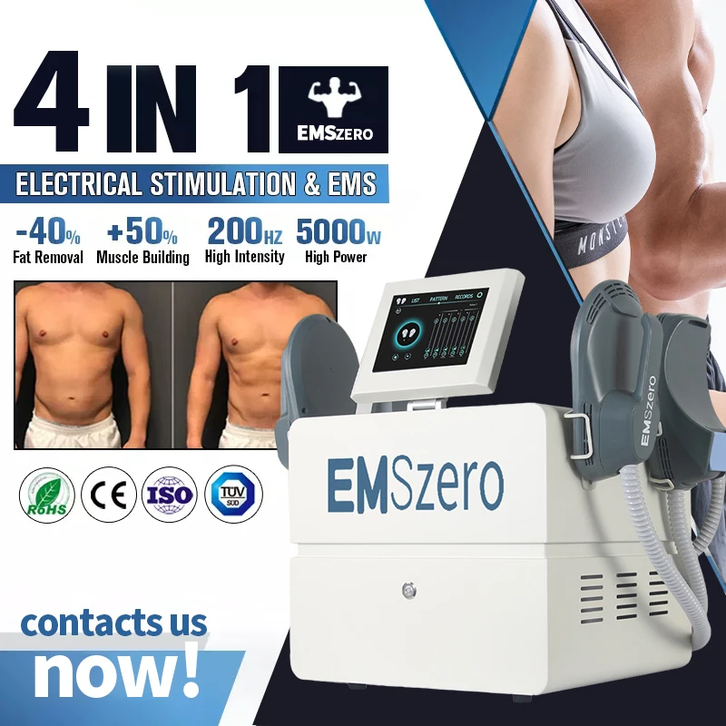 4 handles EMS body sculpting beauty machine professional air cooling cheap portable ems equipment