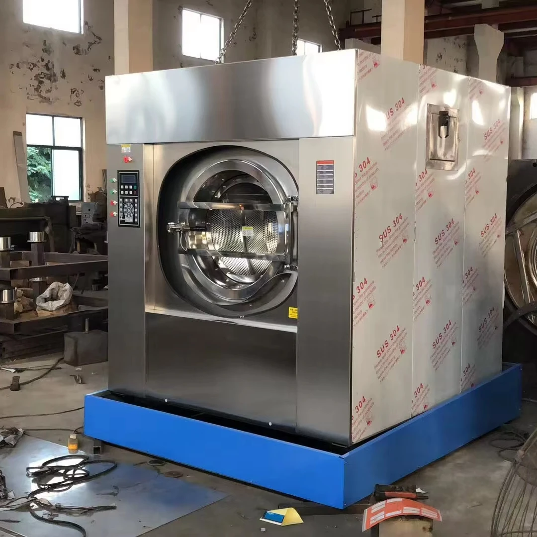 120kg Industrial Electric Laundry Washing Machine New Condition Wool Textile Material Core Motor Tilting Design Factory Hotel