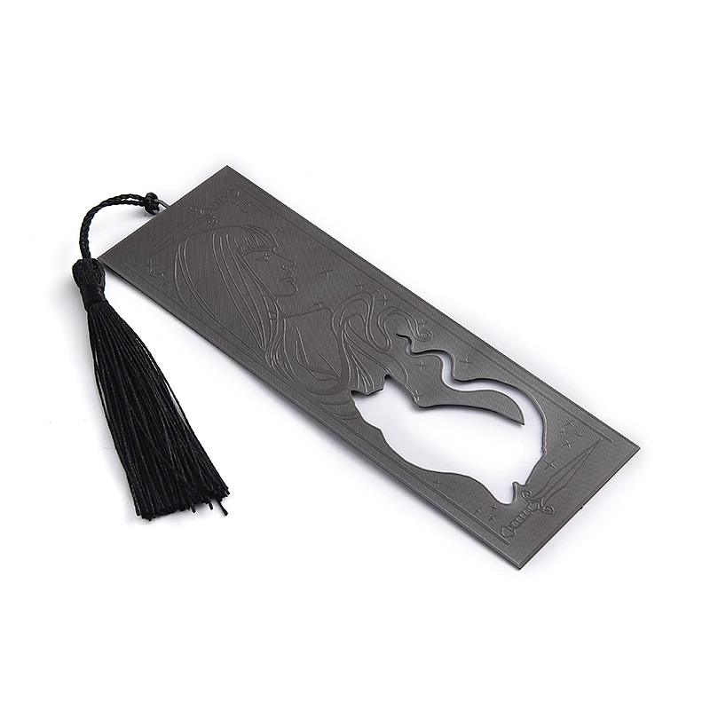 Creative Office Accessories Personalized Tassel Cute Cat Engravable Bookmark