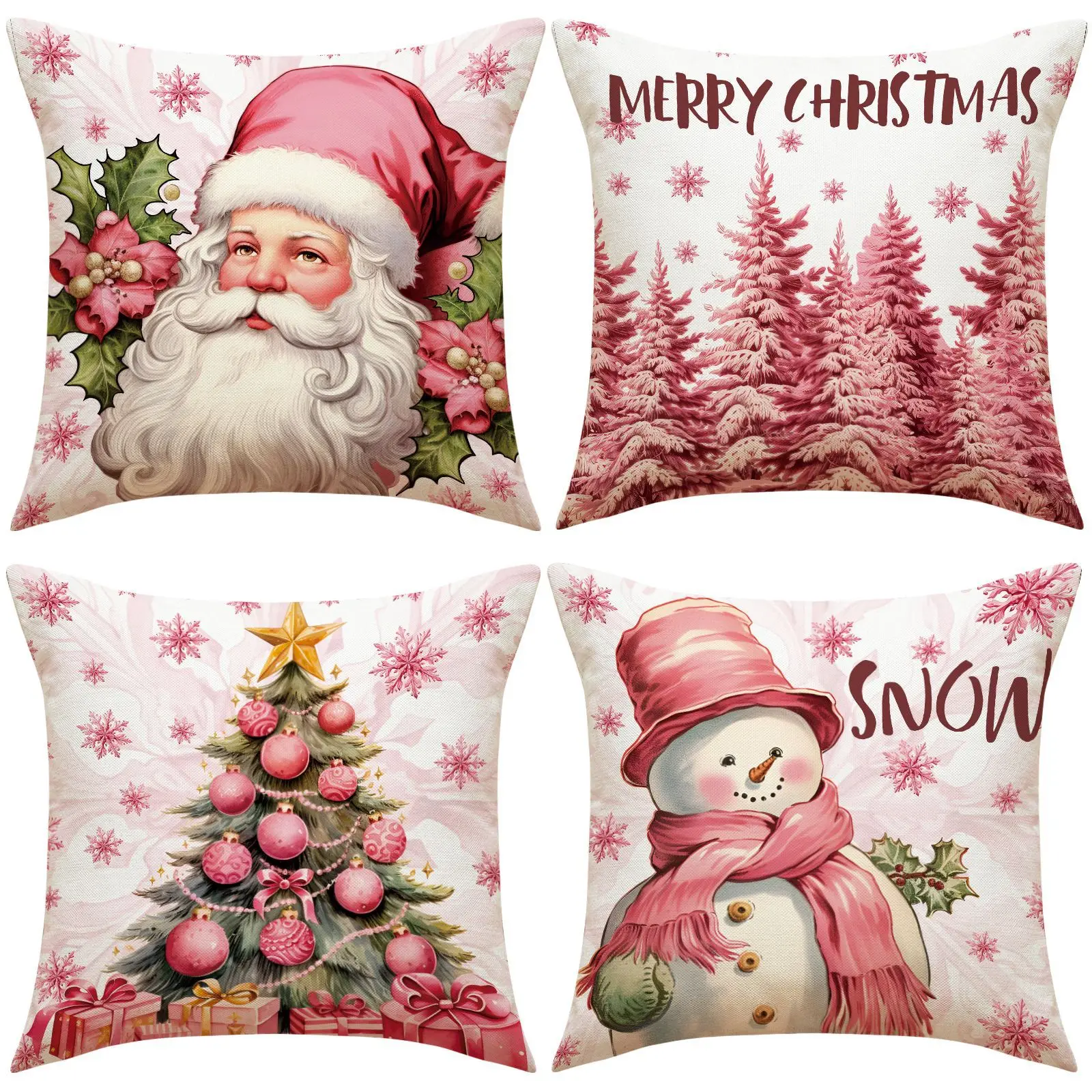 Wholesale Custom Christmas Deer Sofa Pillowcase Christmas Pillow Cover Home Christmas Decoration