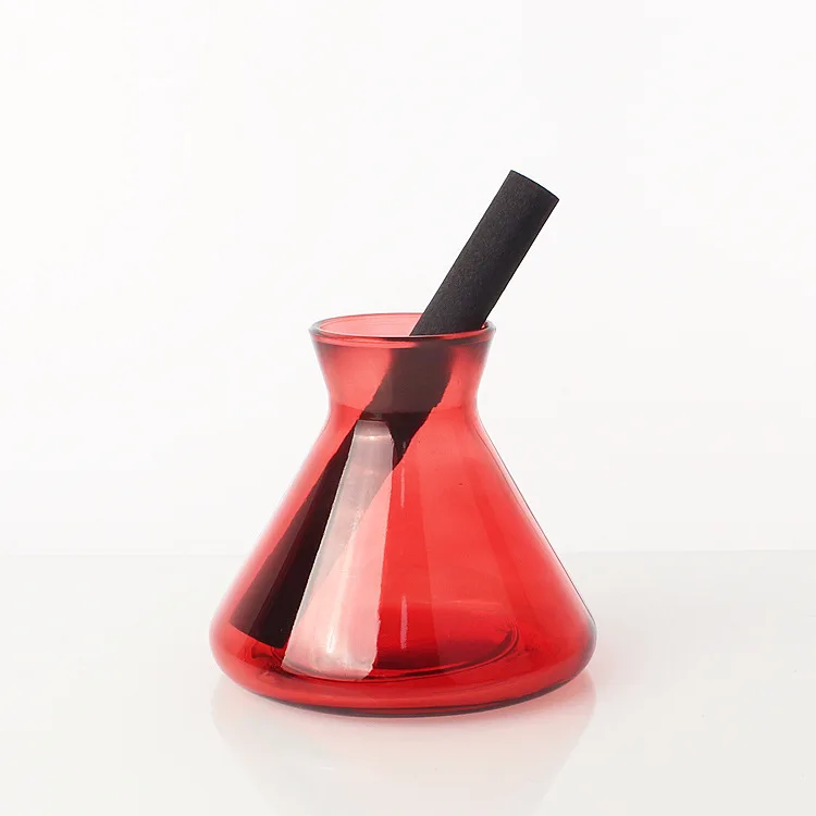 Colorful 220ml Conical Horn Aromatherapy Reed Diffuser Bottle  For Home Air Freshener With Diffuser Sticks