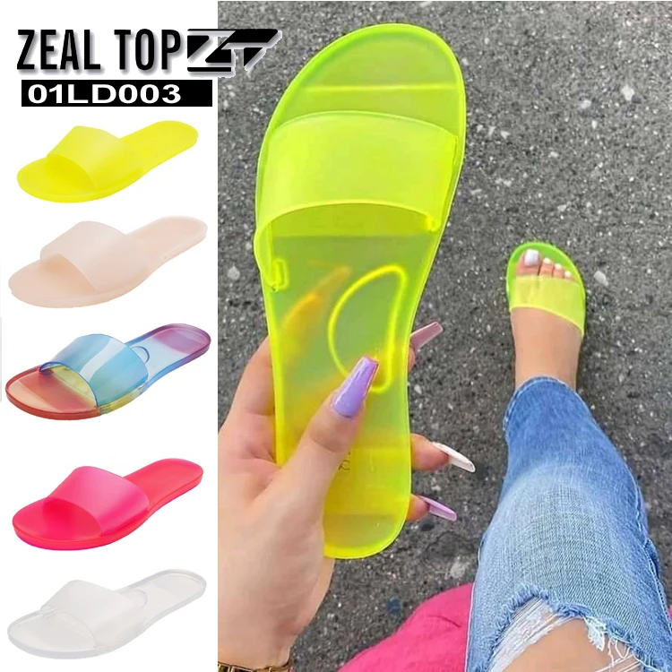 Популярные Модные женские прозрачные сандалии без шнуровки; Прозрачные шлепанцы; Женские пляжные сандалии на плоской подошве; Праздничные шлепанцы