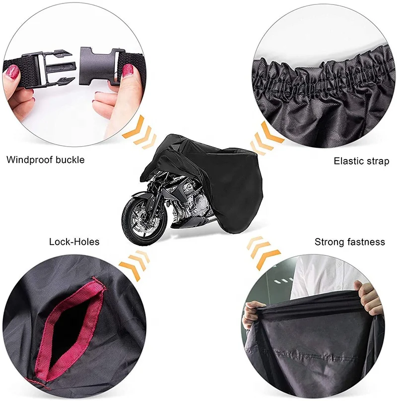 Thicken Electric Motorcycle Cover Black Color Customized All Season Use Anti Sun Snow Waterproof Motorcycle Cover