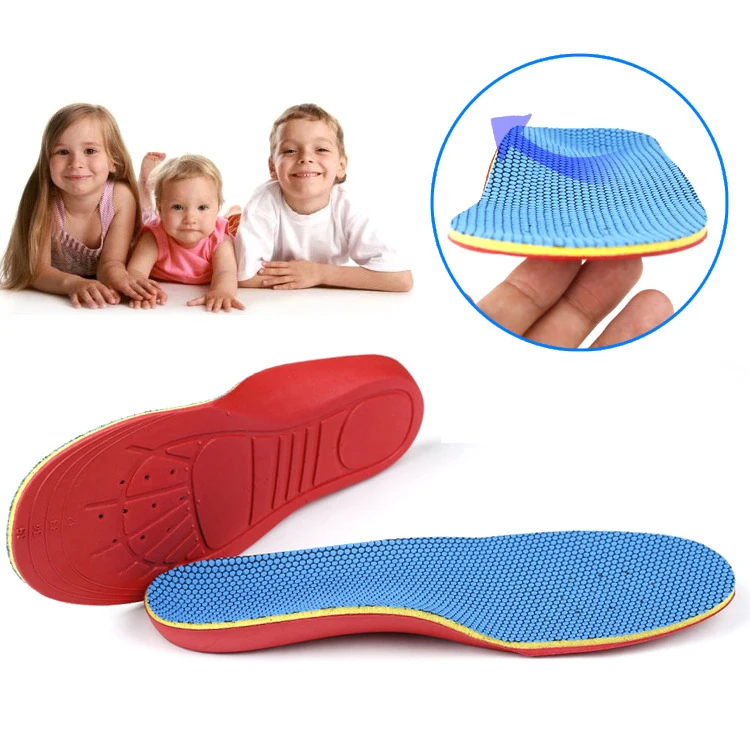 comfortable eva soft kids flat foot insert plantillas orthopedic insoles in children