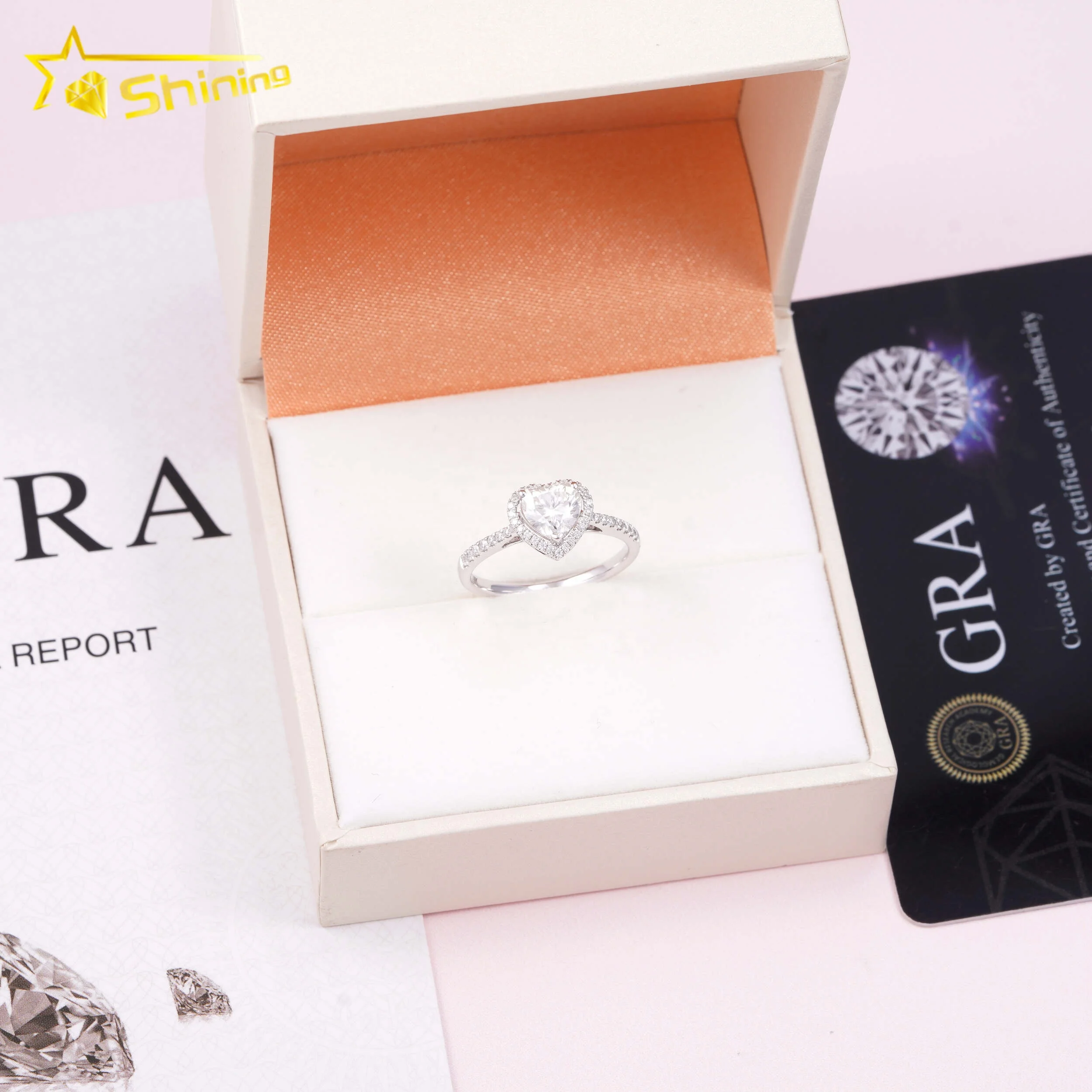 New Custom Crown Design Fashion 14k Solid Gold Round 1ct VVS Moissanite Lab Grown Diamond Wedding Engagement Rings Women