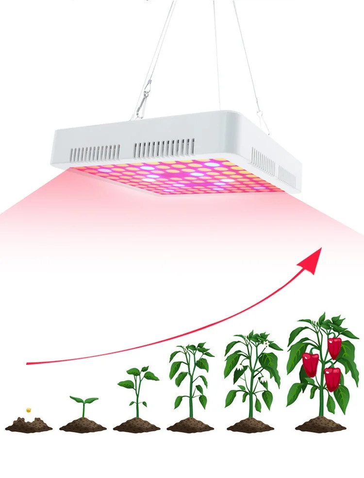 Indoor Full Spectrum Plant Lamp 600W With Fan LED Grow Light for Greenhouses Vegetable Planting Light