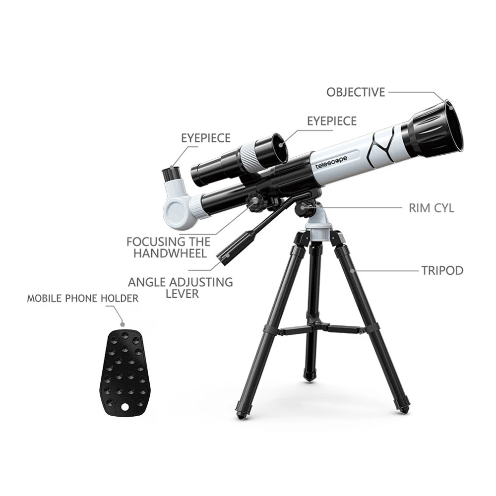Kids science educational astronomical adjustable tripod high magnification telescope toys