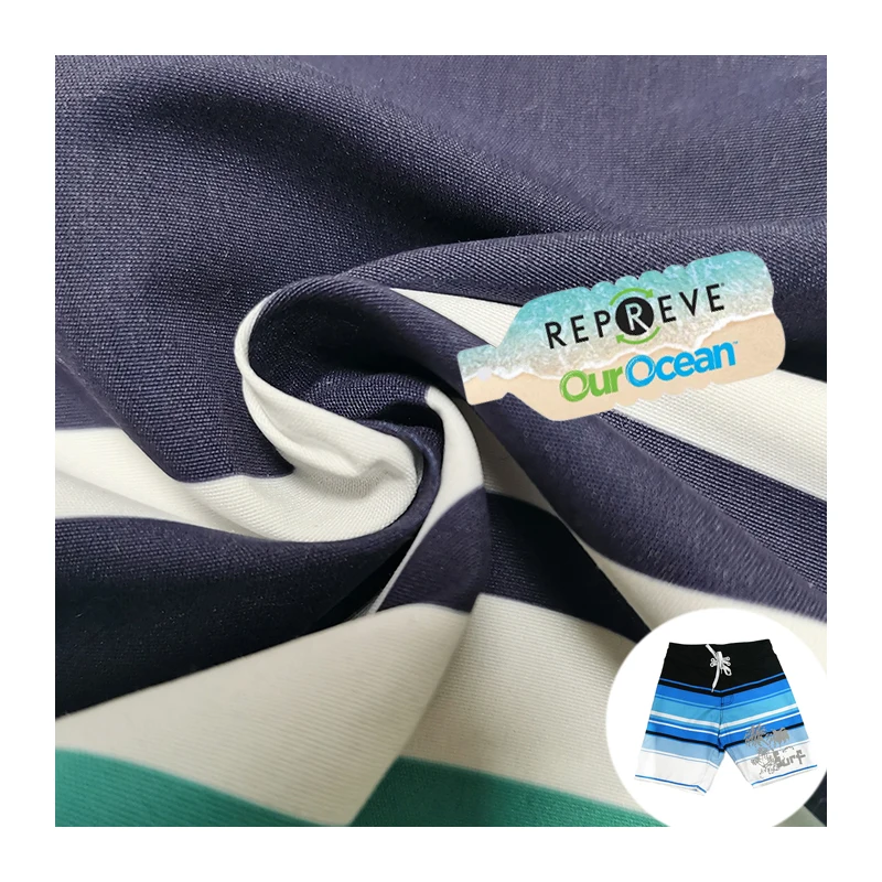 75D Printed Recycled Peach Skin Fabric 100% RPET Printing Fabric For Clothing