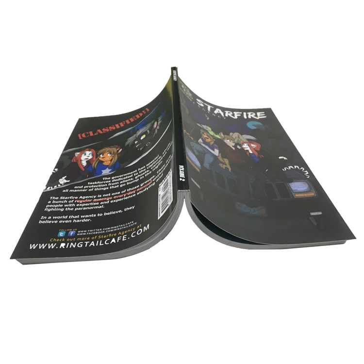 Custom Size 6x9 Full-Color Hardcover Manga & Comic Book Printed on Art Paper for Adults & Children Softcover Paperback