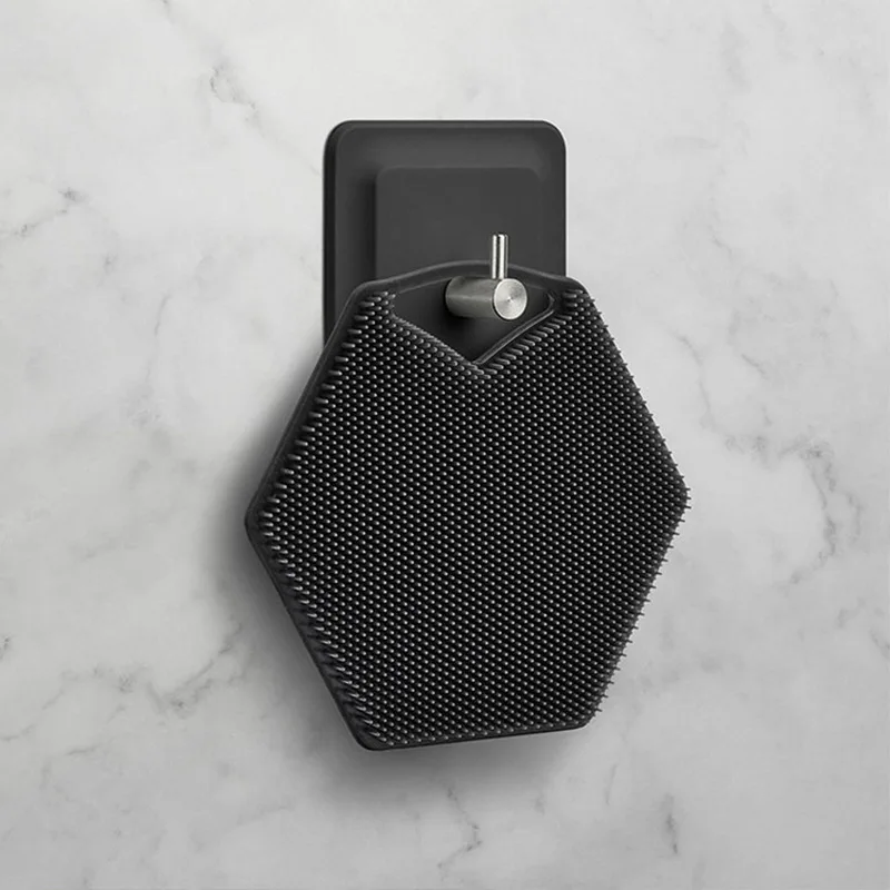 USA hot sale men use silicone black body scrubber