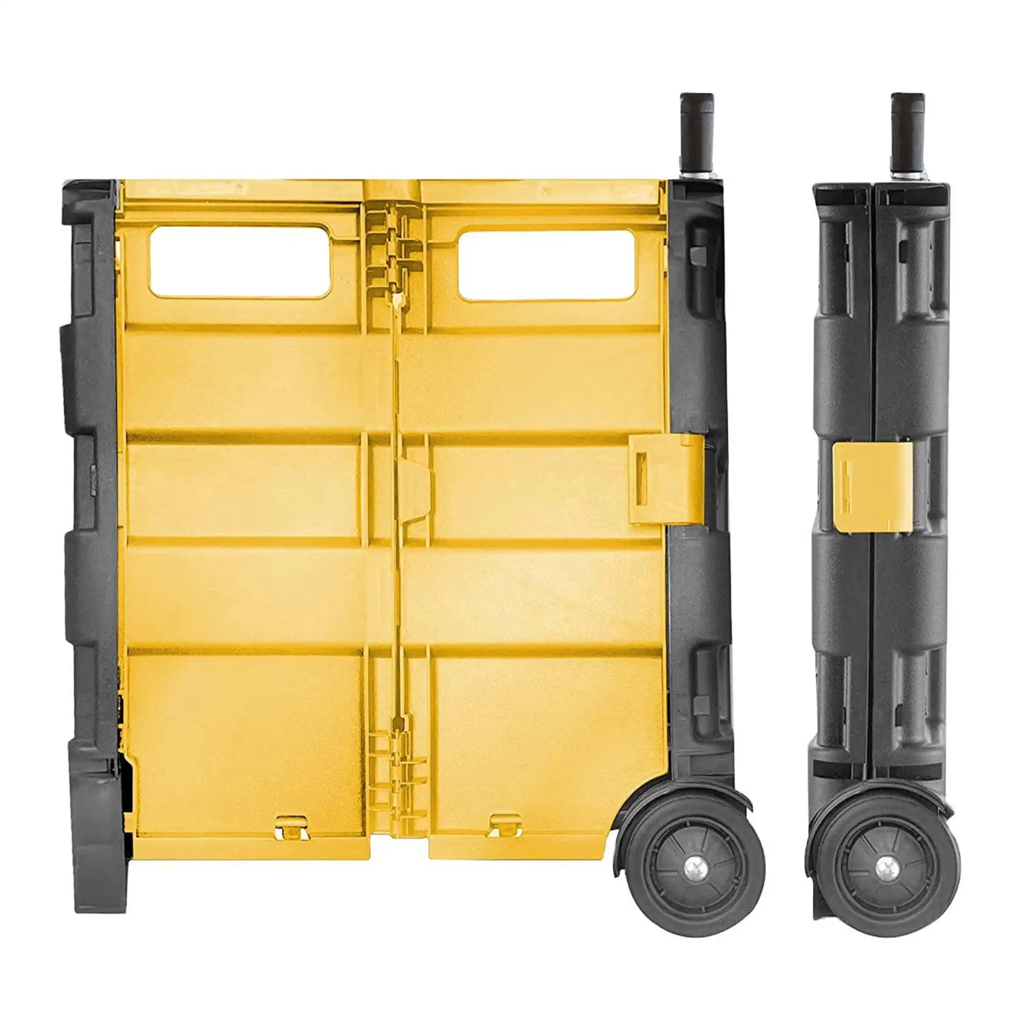 New Arrival Reliable Quality Folding Plastic Trolley Box Shopping Two Wheels Trolley