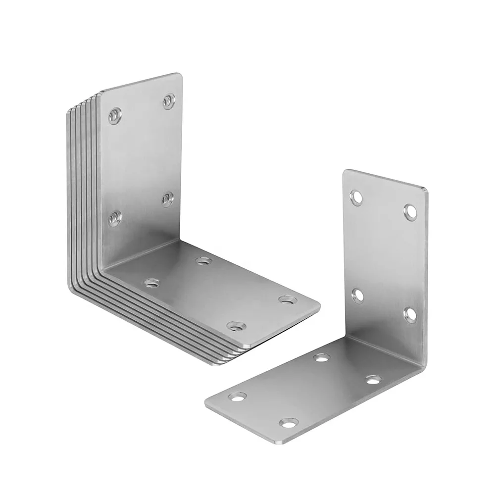 Custom Stainless Steel Straight Corner Bracket Home Hardware Connectors Code Right Angle Support Sheet Metal Bracket
