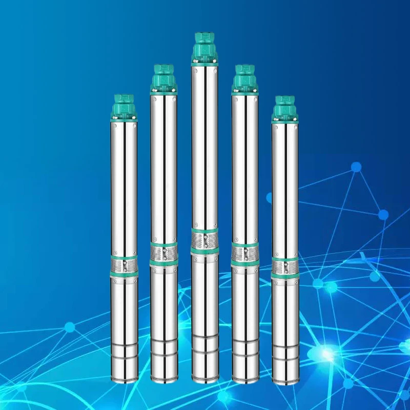 220V Household Deep Well Submersible Pump High Lift Deep Water  Pump 4 inch high flow electric submersible