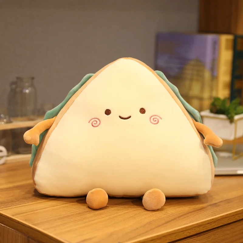 Kawaii Simulation Sandwich Pillow Plush Toys Stuffed Soft Cake Sofa Cushion Dolls Creative Food Toys for Kids