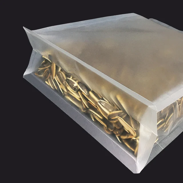 Frosted Reusable PET Square Bottom Pouch Red Mung Bean Packaging Stand up Plastic Food Storage Bags with Zipper Gravure Printing