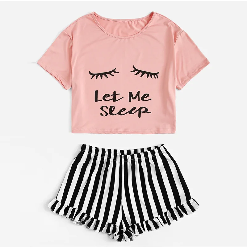 k59factory Wholesale Custom Cotton Valentine Pajama set For Woman Sleepwear