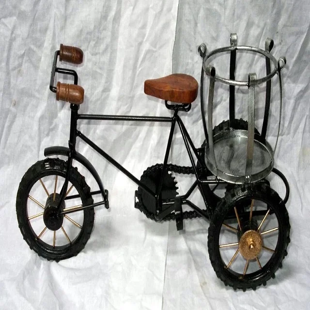 Authentic Wooden & Iron Small Cycle Home Decorative Item Miniature Cycle 3 wheeler Toy Largest Manufacture Company