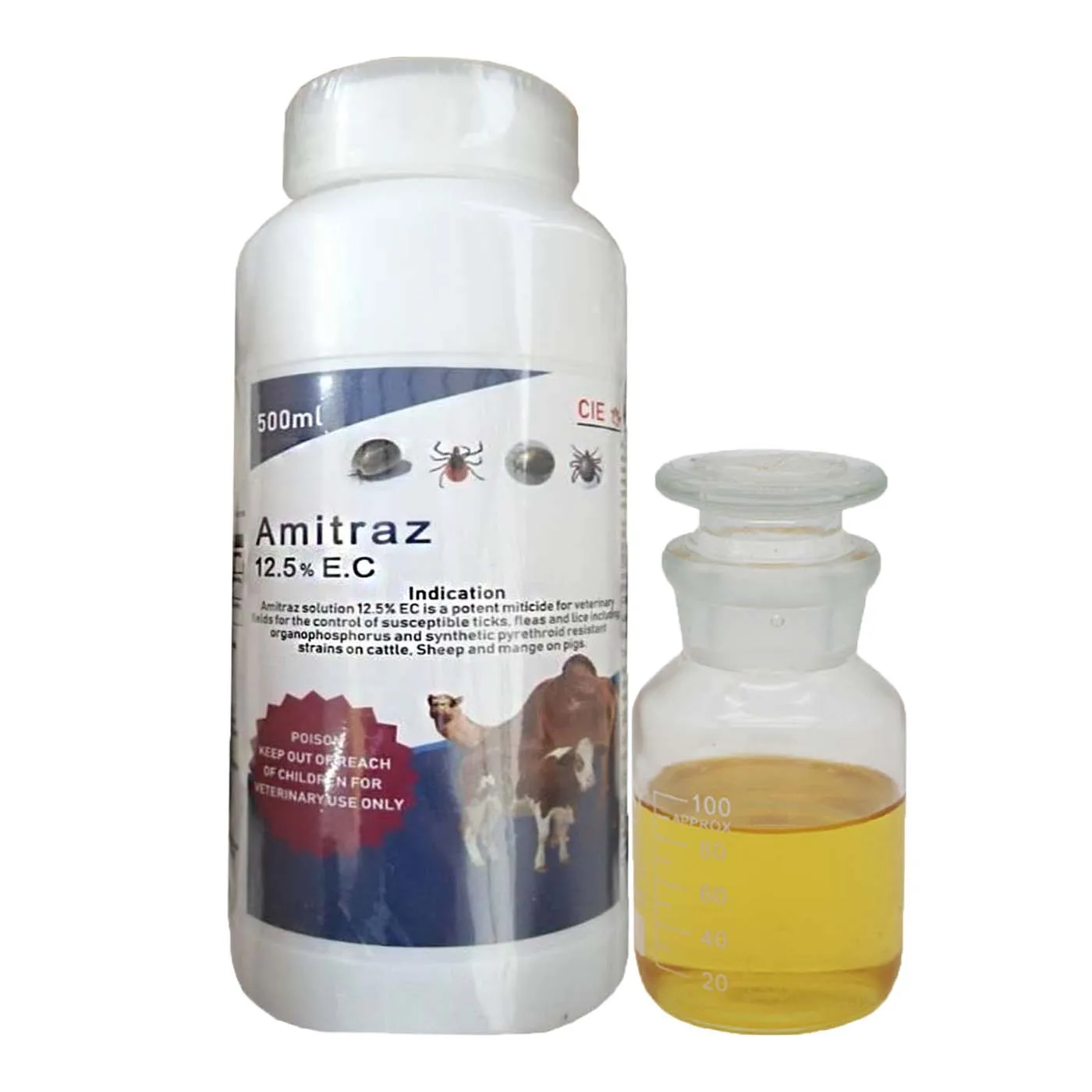 Pesticide acaricida Amitraz 12.5 12.5% ec 20% liquid 98tc 99% amitraz powder insecticide solution liquide
