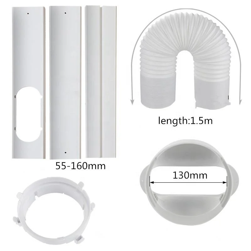 Thickened Seal Panel Adapter Set for Horizontal Vertical Mobile Window Air Conditioning Kit Window AC Unit for Outdoor 5.1 Inch