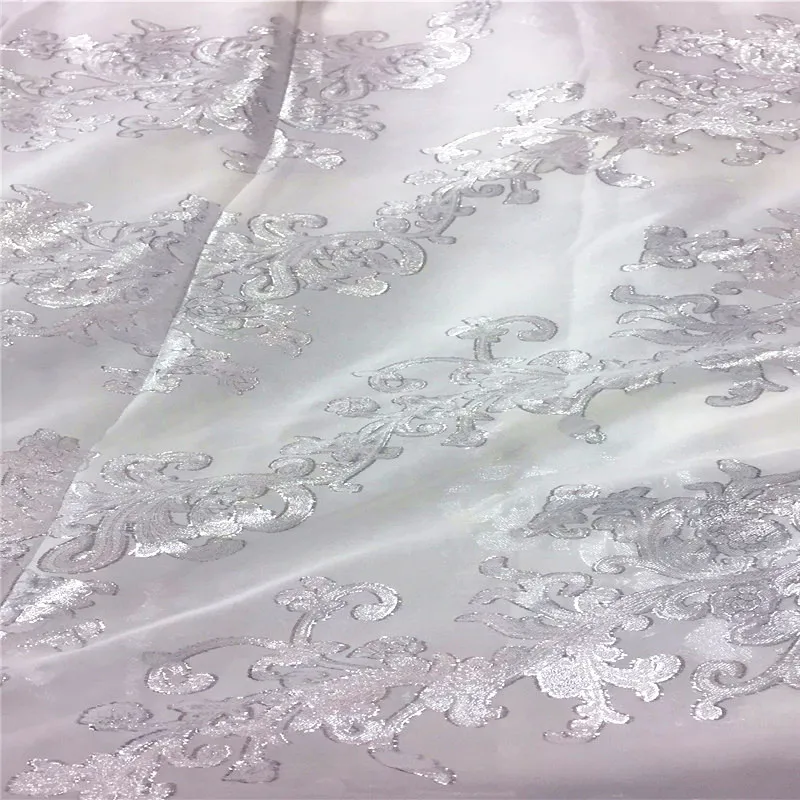 Шелковая жаккардовая ткань, шелковая Смешанная люрексом парчовая ткань, шелковая Сари ткань