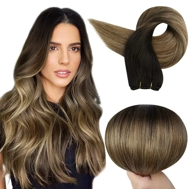 12A Grade Salon Quality Dark Brown #2 #4 #6 Color Full Soft Virgin European Human Hair Weft Hair Extension Bundles For White