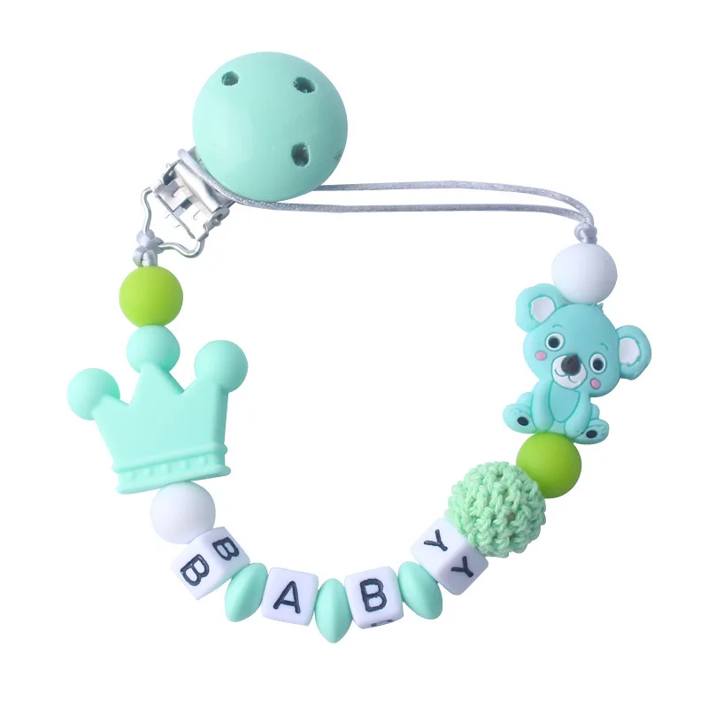 Wholesale Custom Personalized Eco-Friendly Teething Nipple Holder chain anti drop chain Baby Pacifier Clips