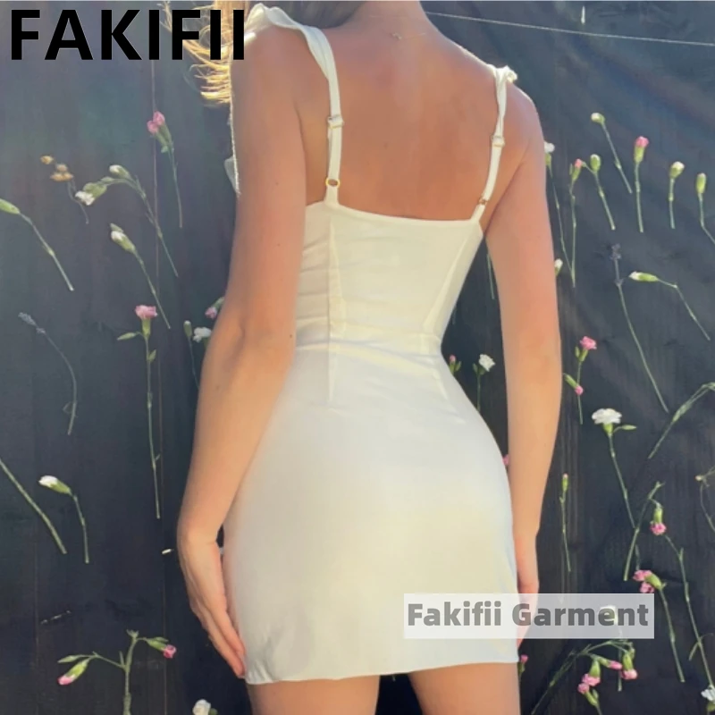 In Stock 2024 New Summer Dress For Women Clothing Ladies Fashion Elegant Deep V Neck Sleeveless Casual Sexy Dresses For Ladies