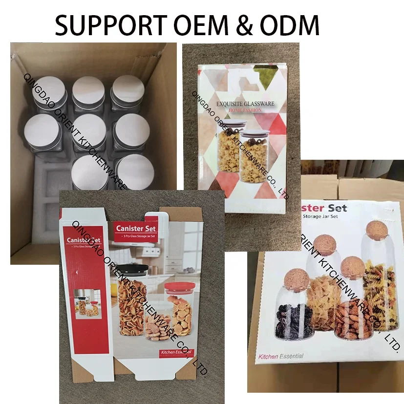 Wholesale Air-Tight Empty Kitchen Borosilicate Glass Jars Canister Container Pantry Storage Food With Bamboo Wooden Lid In Bulk