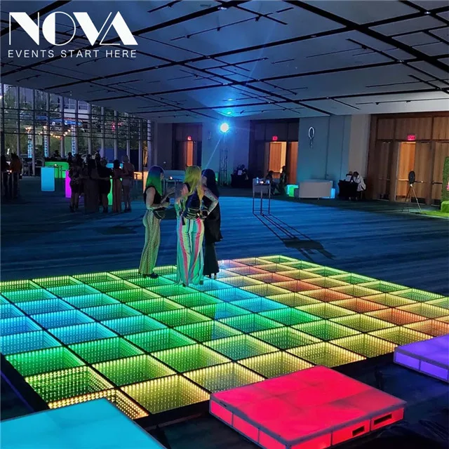 2021 new New Design Sound DMX Control 0.5*0.5m RGB Full Colors Led Dance Floor