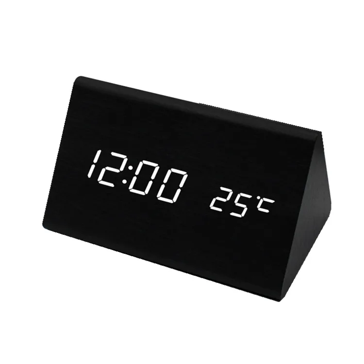 
hot sale led wooden alarm clock for bedroom 