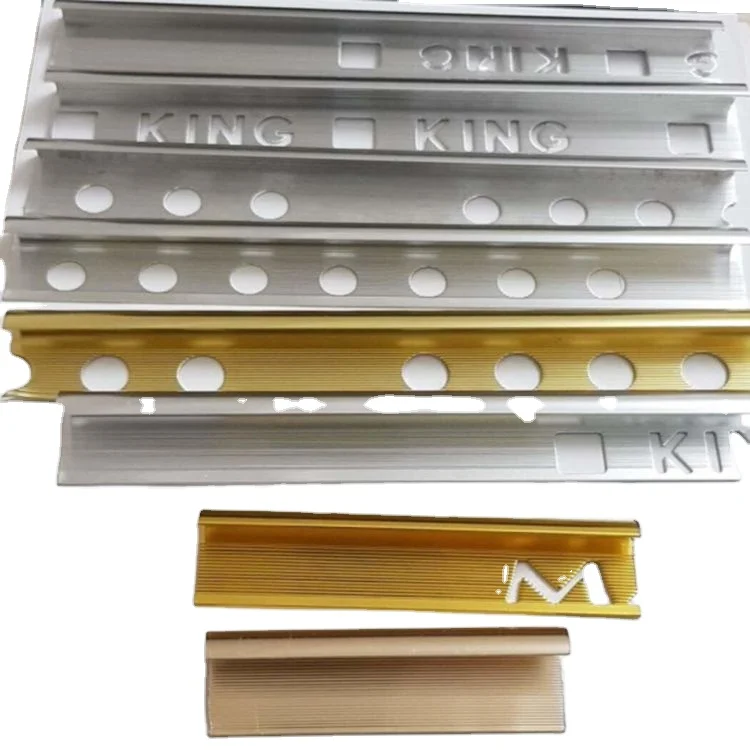 Aluminum profile Tile Trims Tile Accessory Type and L shape, round/Square edge or customized Shape aluminum tile trim trim