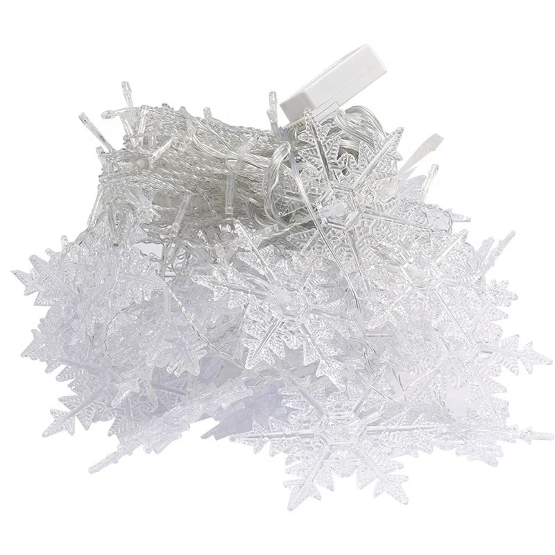 Snowflake Window Curtain Christmas  Lights Icicle Fairy String Lights Outdoor Garland Home Party Garden Decoration