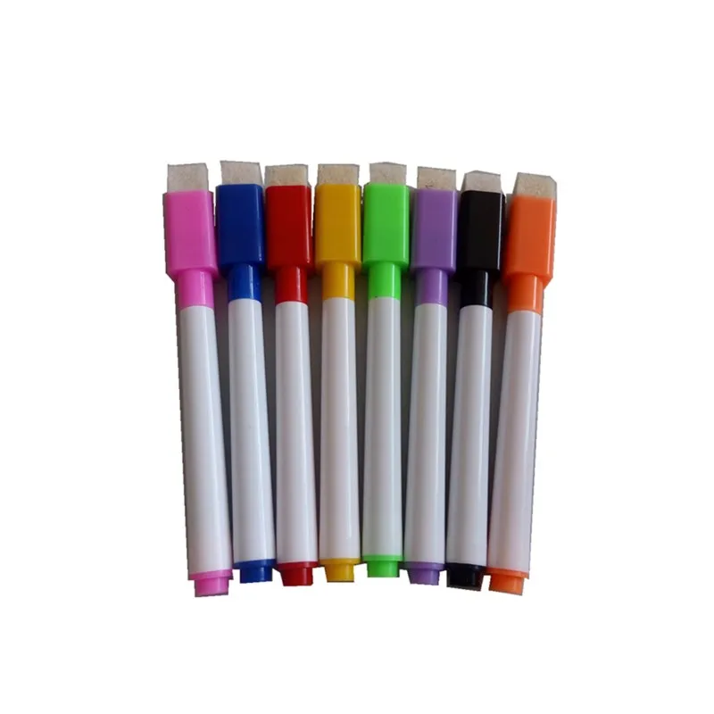Dry Erase Markers, Whiteboard Markers, Fine Point, Mini, Magnetic, ReWritables, Vivid Colors, 8 Pack