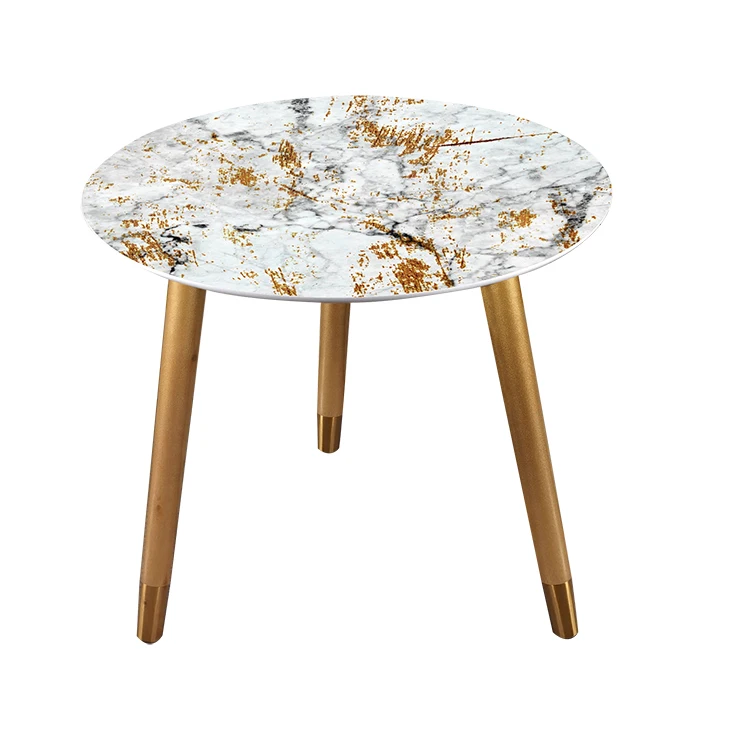 Factory Wholesale Living Room Pedestal Side Round Wood End Table