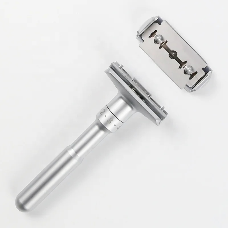 Zero Waste Body and Face Shave Golden Double Edge Safety Razor with Metal Handle