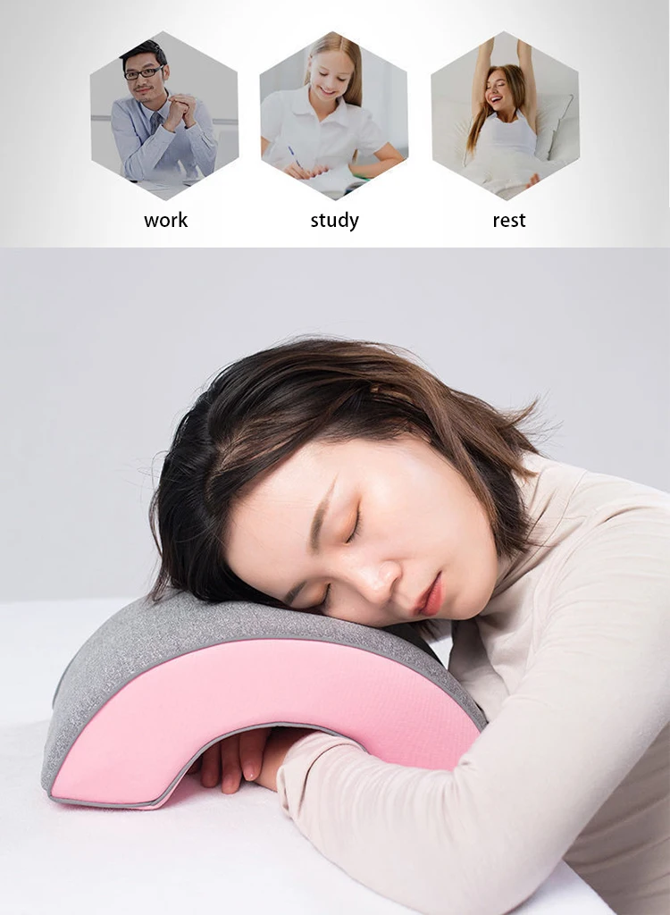 JB Sleeping face down office desk pillow  memory foam nap pillow headrest factory price