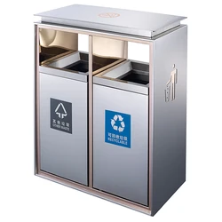 GNF  indoor public commercial rail bin stainless steel recycle waste bin