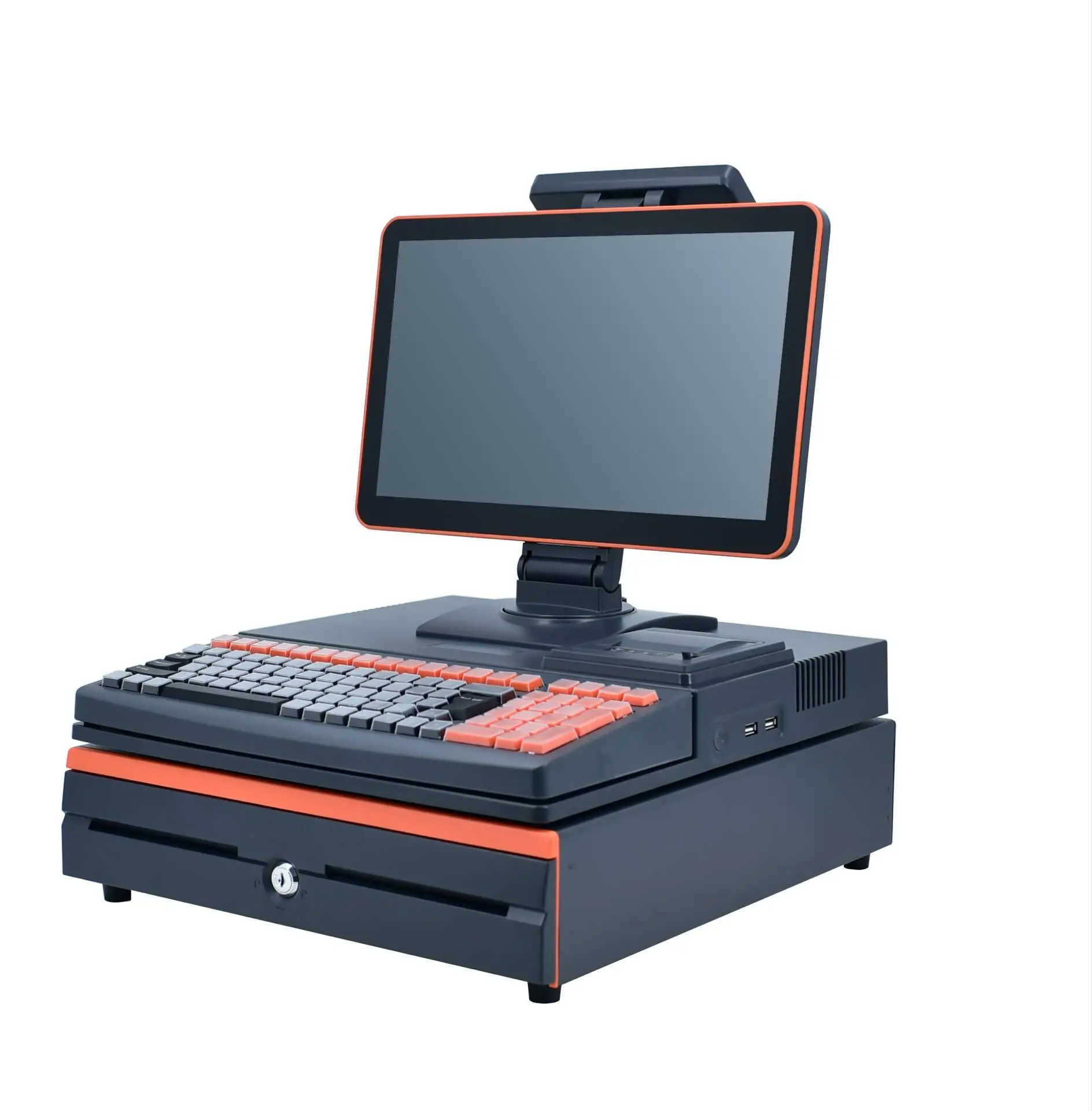 Luckydoor S6 Dual core CPU flat-panel POS system for Convenience Store with Built-in 58mm Thermal Printer