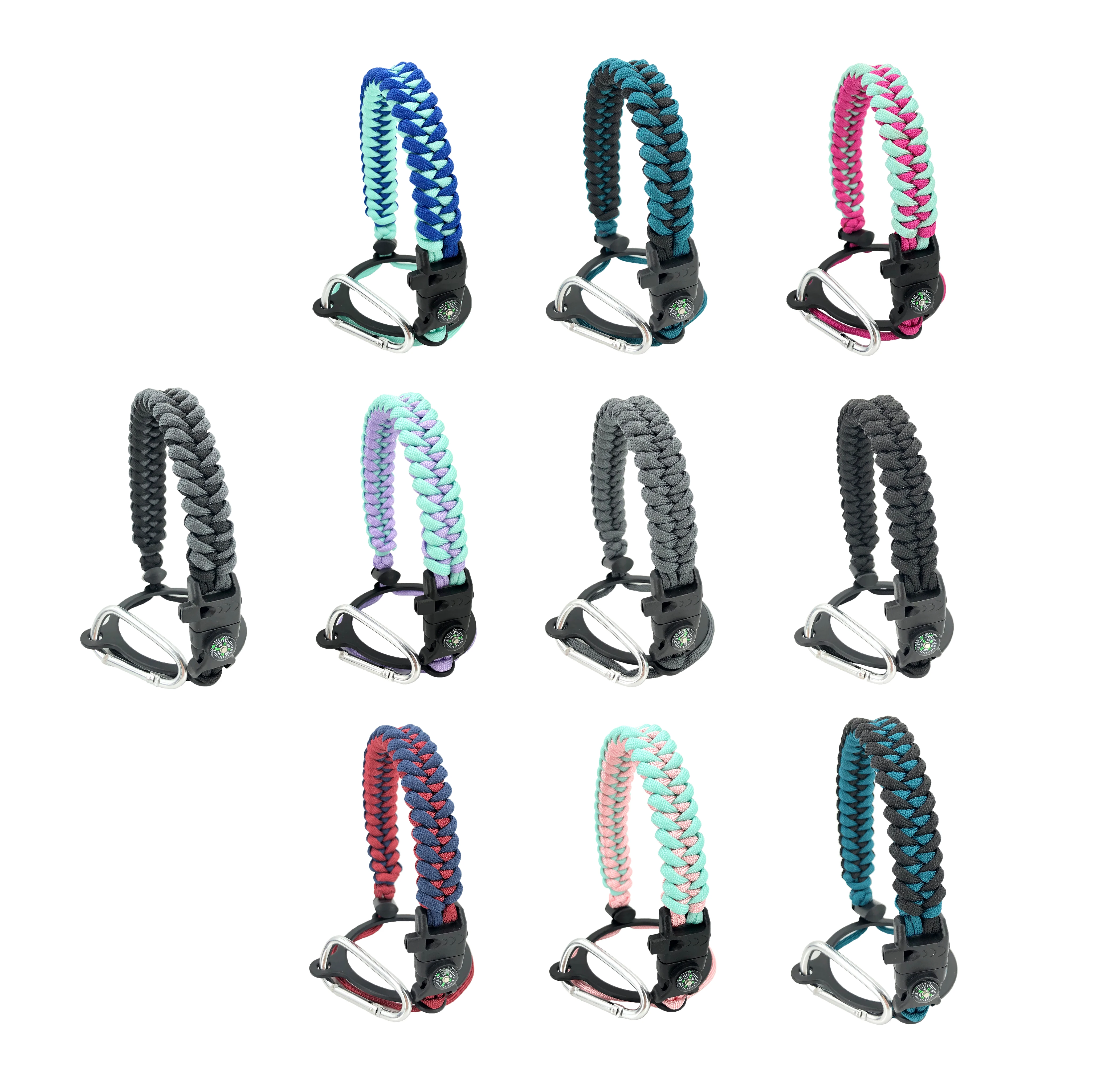 Handmade Kettle Handle Water Bottle Paracord Handle With Compass Buckle