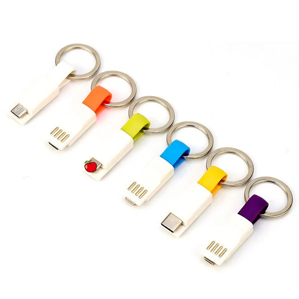 RTS Drop Ship Magnetic Magnet Keychain Key Ring USB Type C Micro Mobile Cell Phone Charging Data Cable