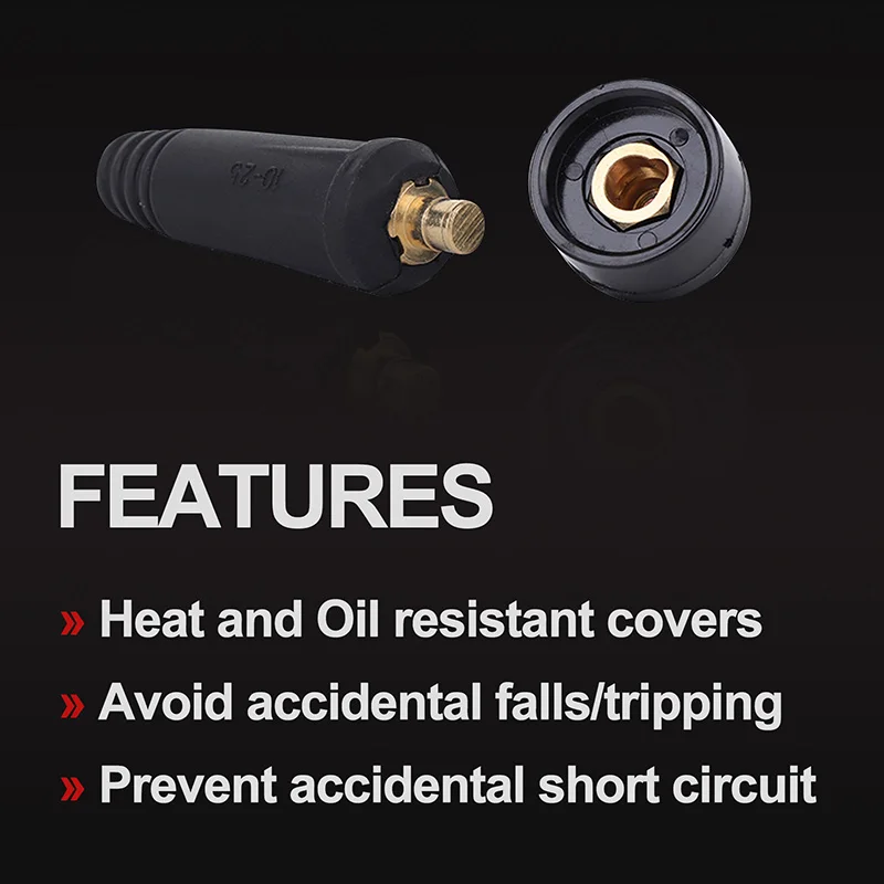 10-25 Tig welding quick fast plug male and female welding cable connectors plug and socket