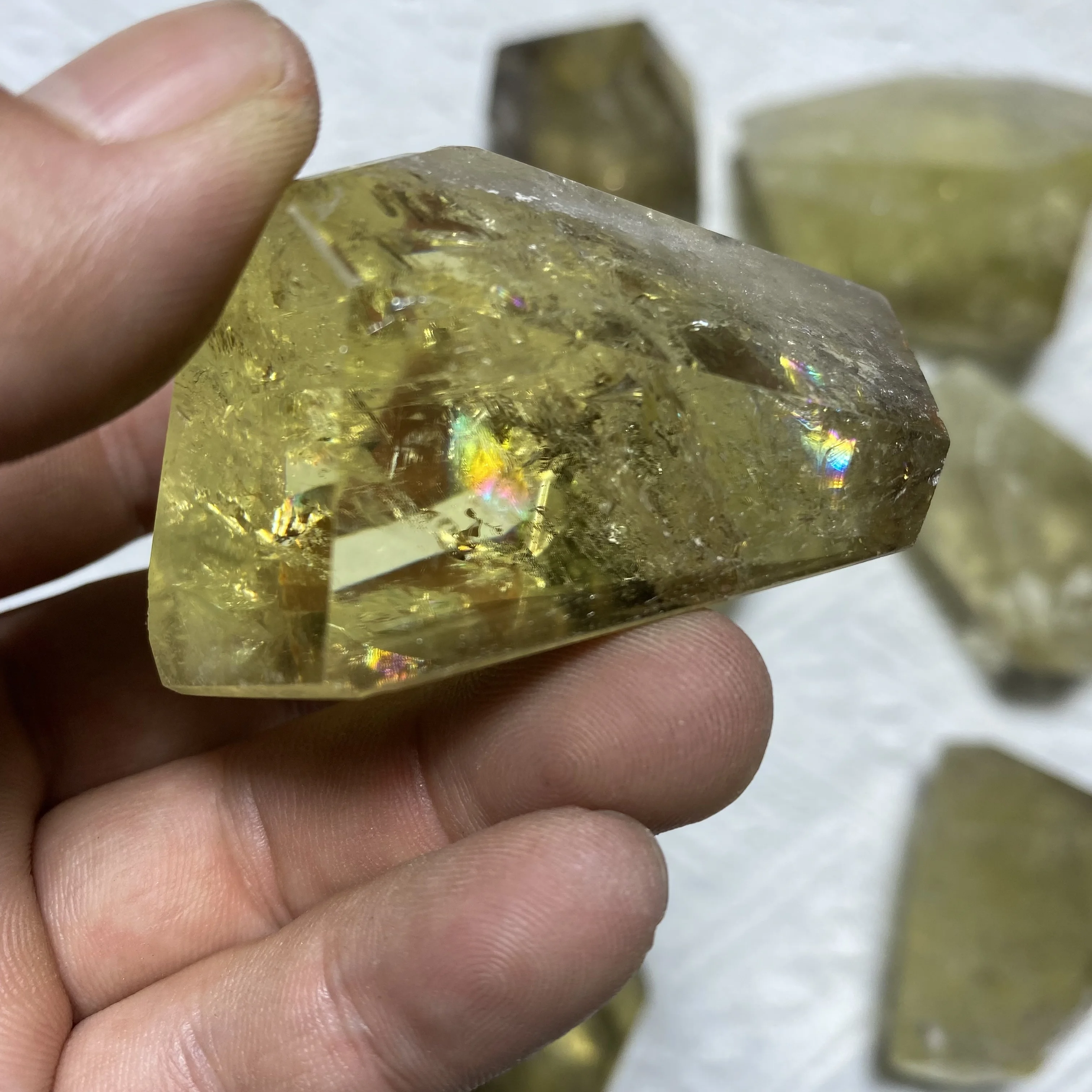 Wholesale High Quality Natural Crystal Stone Rainbow  Citrine Freeform Spiritual Quartz Crystal Freeform For Healing