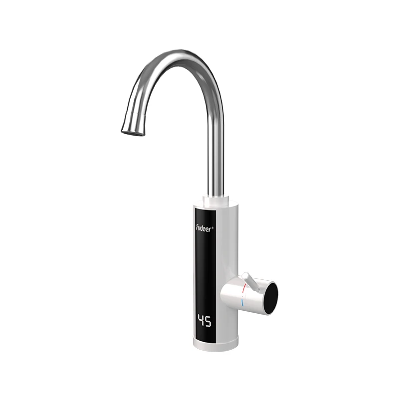 Fudeer Heater Cold Heating Faucet 3400W 220V Electric Kitchen Basin Water Heater Tap Instant Hot Stainless Steel Water Faucet
