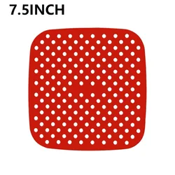 Air Fryer Silicone Mat Accessories Non-Stick Basket Mats 8.5 Inch Square 9 Inch Round Reusable Silicone Air Fryer Liners