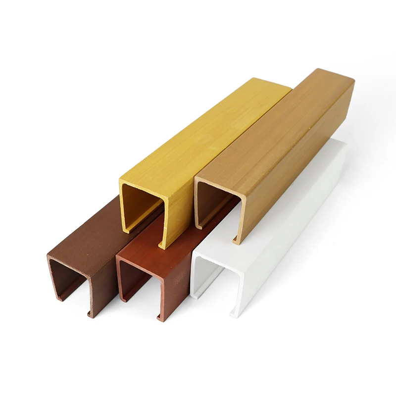 Waterproof Wood Plastic WPC Ceiling Tiles Interior Suspended Fireproof Strip Ceiling