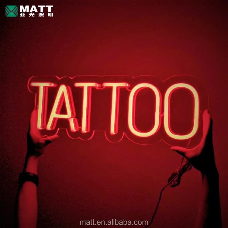 Matt Dropshipping Custom Personalized Man Cave club wall art hanging Body Piercing TATTOO Neon sign for Studio store decor